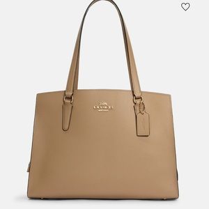 Coach Tatum Carryall in gold/taupe ox blood